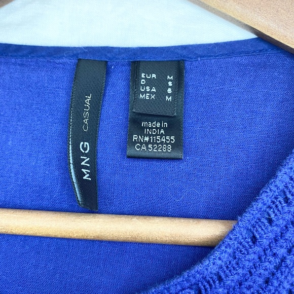 Mango Cobalt Blue Tiered Midi Dress - Picture 5 of 10